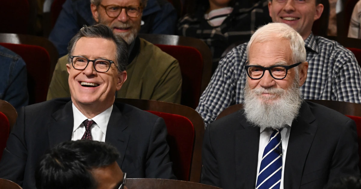 David Letterman reacts to the end of Stephen Colbert’s ‘Late Show’