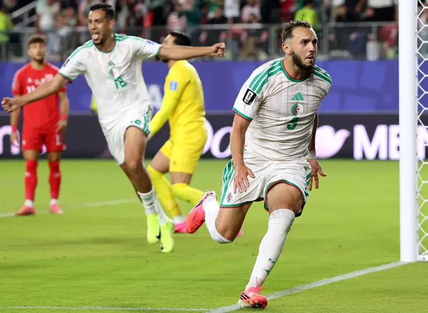 Algeria rallies past Jordan 2-1 for its first win at a World Cup since 2014