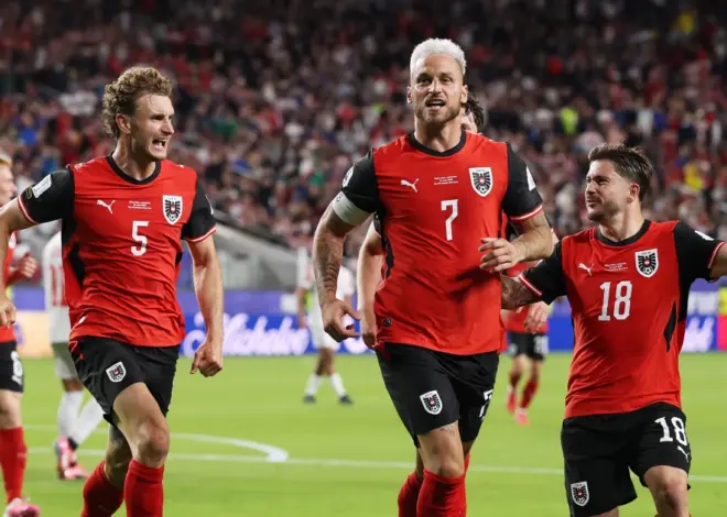 Austria returns from long World Cup absence with nervy 3-1 win over debutants Jordan