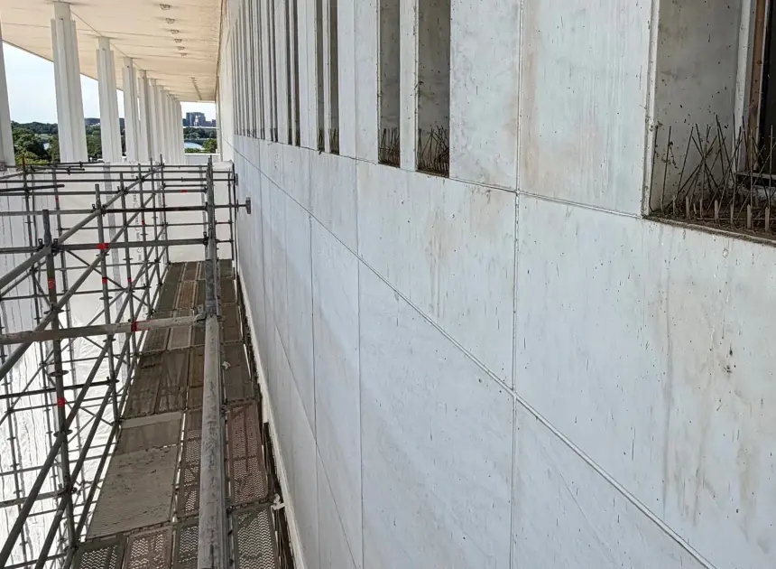 Photos show Trump’s name removed from Kennedy Center facade