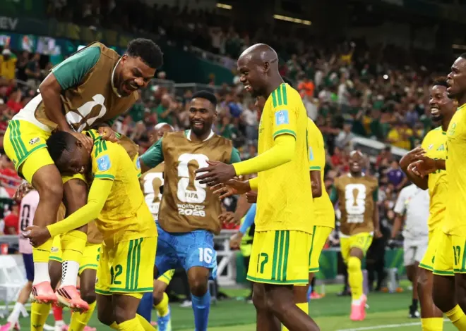 South Africa reaches World Cup knockouts for 1st time, stunning South Korea