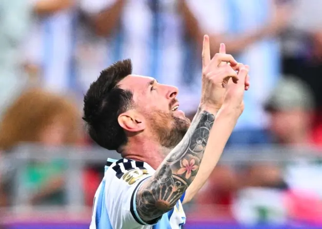 Lionel Messi ties World Cup goals record with first tournament hat trick as Argentina tops Algeria