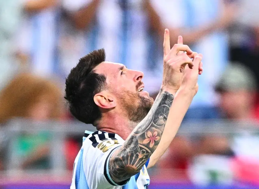 Lionel Messi ties World Cup goals record with first tournament hat trick as Argentina tops Algeria