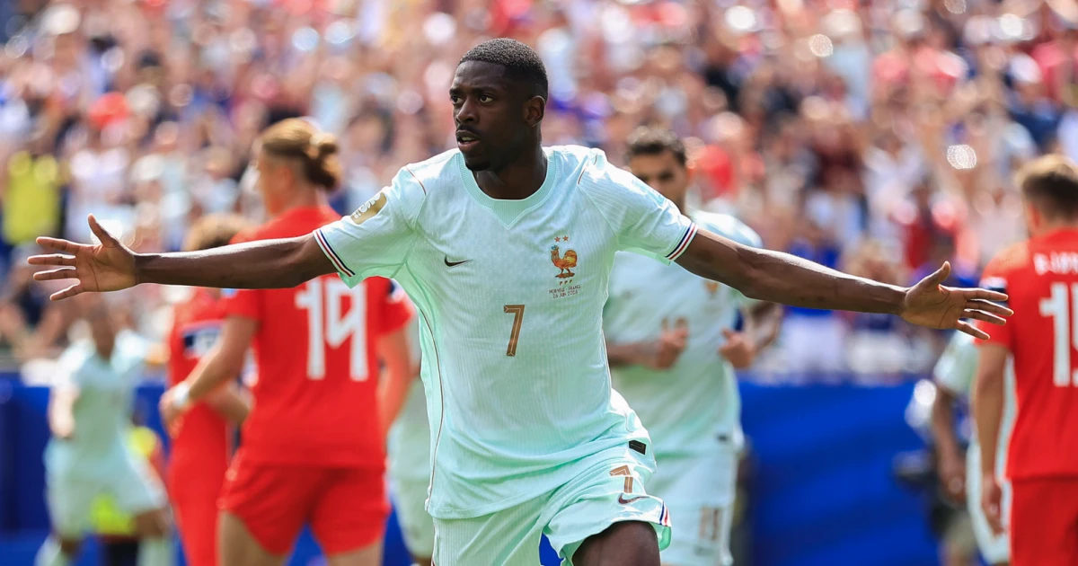 France’s Ousmane Dembélé scores a first-half hat trick in 4-1 win over Norway