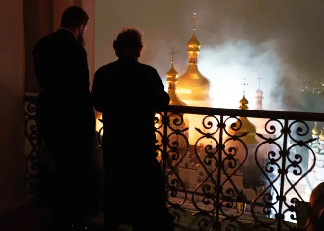 Deadly Russian attacks fuel blaze at centuries-old monastery in Kyiv