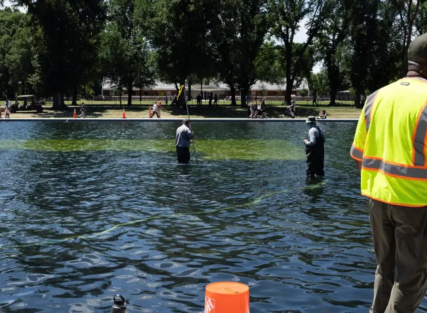 Trump blames vandals for Reflecting Pool problems and says it may need to be drained again