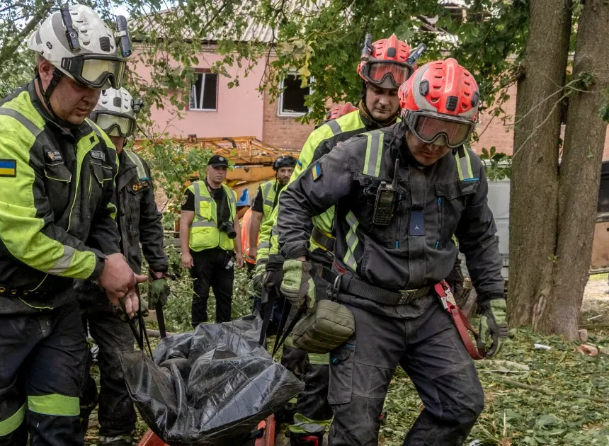 Russia strikes an apartment building in the Ukrainian city of Kharkiv and 1 person is killed