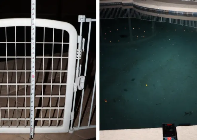 Photos released of the Arizona pool where a toddler who was found alive in the morgue nearly drowned