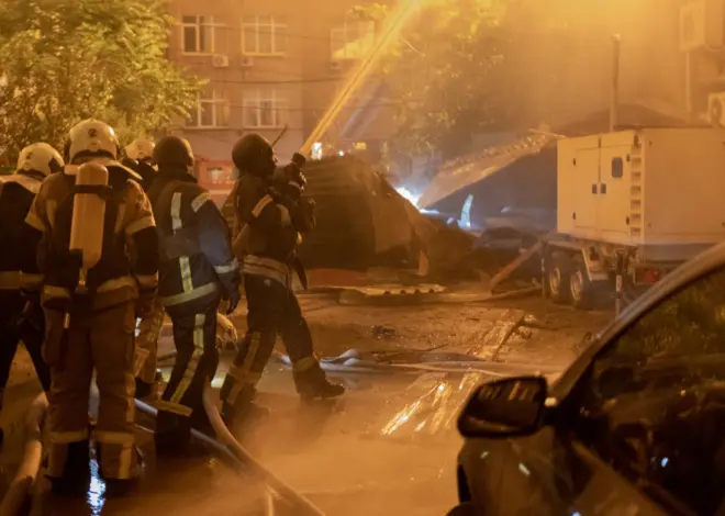 Russian drone, missile attack on Kyiv injures five, hits residential buildings