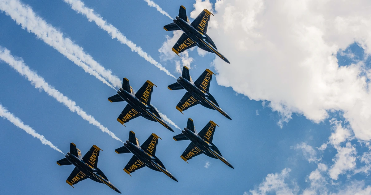 ‘Lowest flying airplane I’ve ever seen’: Blue Angels’ pass over Florida beachgoers sends chairs, umbrellas flying