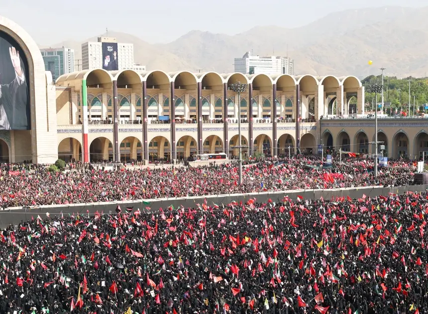 Huge crowds turn out in Tehran for funeral of Supreme Leader Ayatollah Ali Khamenei