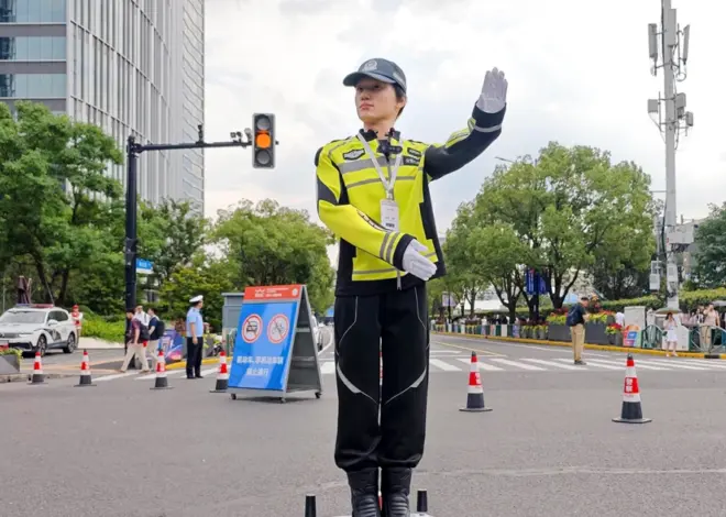 Inside China’s biggest AI show: Robot police, dancing humanoids and a roof collapse