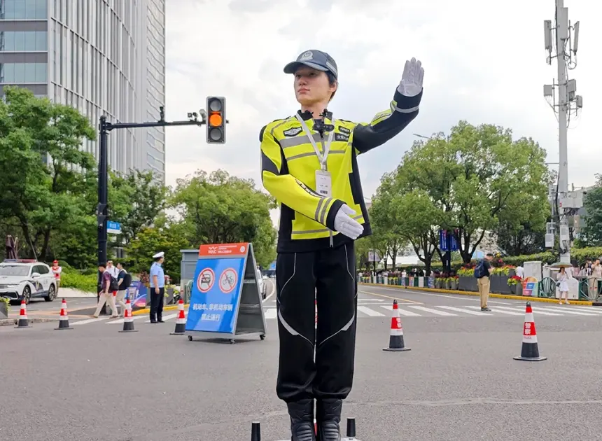 Inside China’s biggest AI show: Robot police, dancing humanoids and a roof collapse
