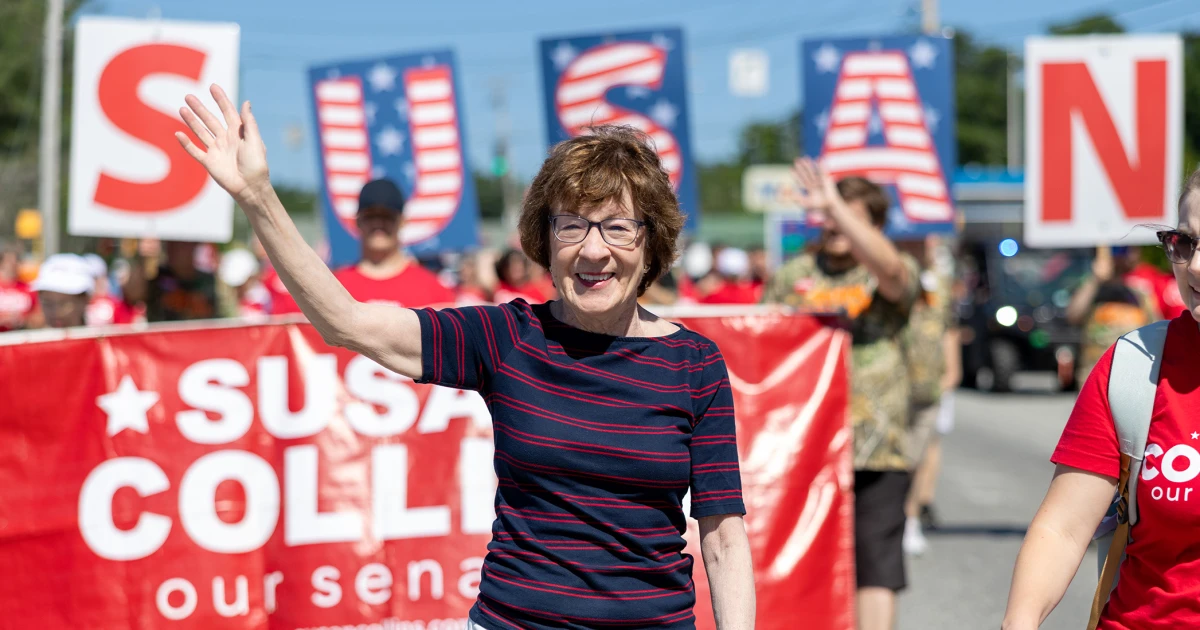 Eyeing a ‘tough race’ and a new opponent, Susan Collins walks a fine line on Trump and MAGA