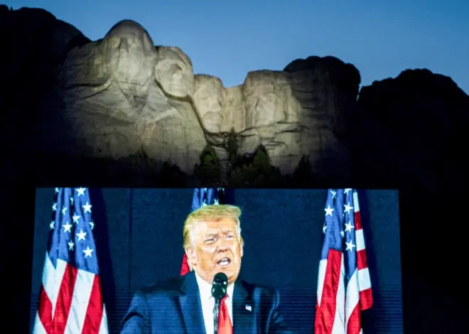 Trump warns of communist ‘threat’ and touts America’s strength at Mount Rushmore