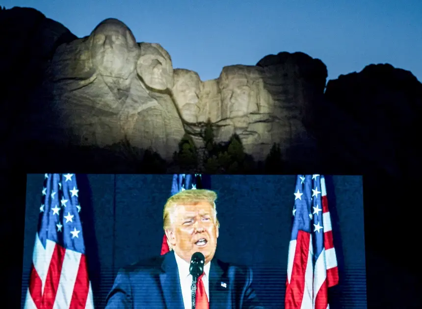 Trump warns of communist ‘threat’ and touts America’s strength at Mount Rushmore