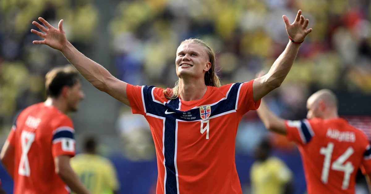 Erling Haaland cements superstar status, scores twice in Norway’s 2-1 win over Brazil