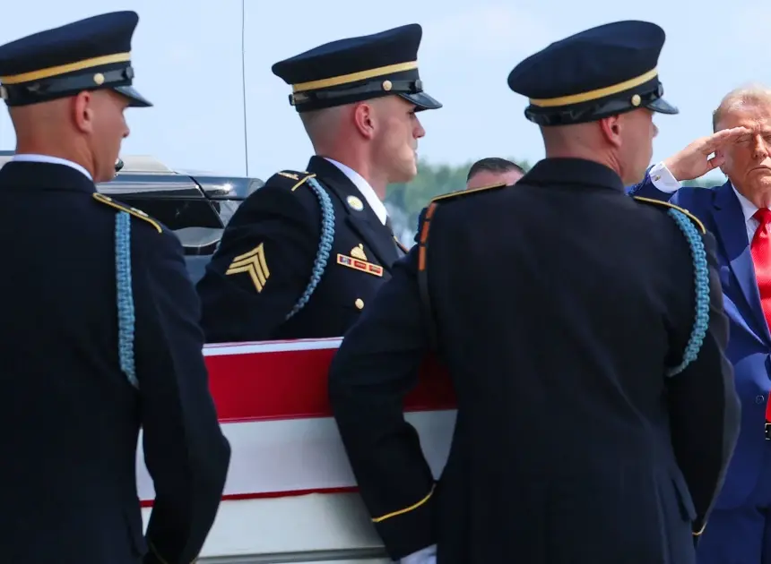 Trump attends dignified transfer of 4 service members killed in Iran attacks since the ceasefire ended