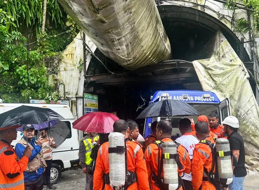 India tunnel collapse kills 22, with others trapped as toxic gases hamper rescue