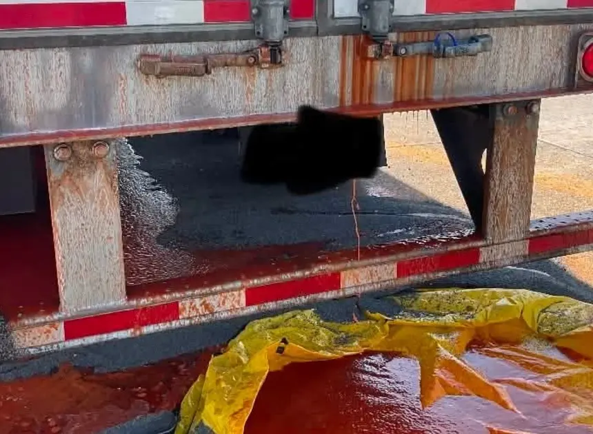 Mystery leak from semi-truck in Ohio turns out to be Franks RedHot