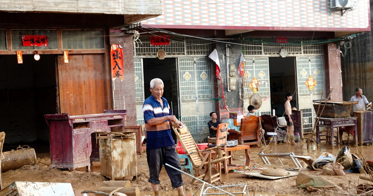 Southern Chinese region reels from floods and destruction from remnants of tropical storm