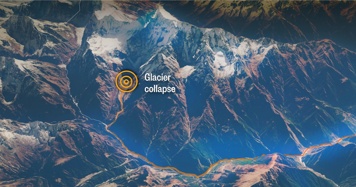 How a glacier collapse unleashed catastrophic flooding in Nepal