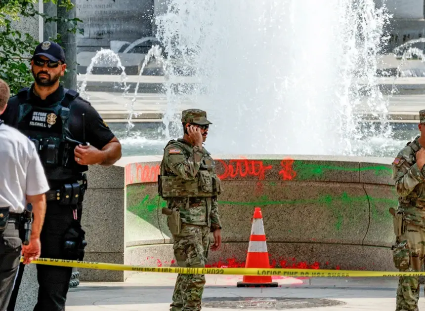 Woman arrested and facing felony charges in World War II memorial vandalism case, DOJ says