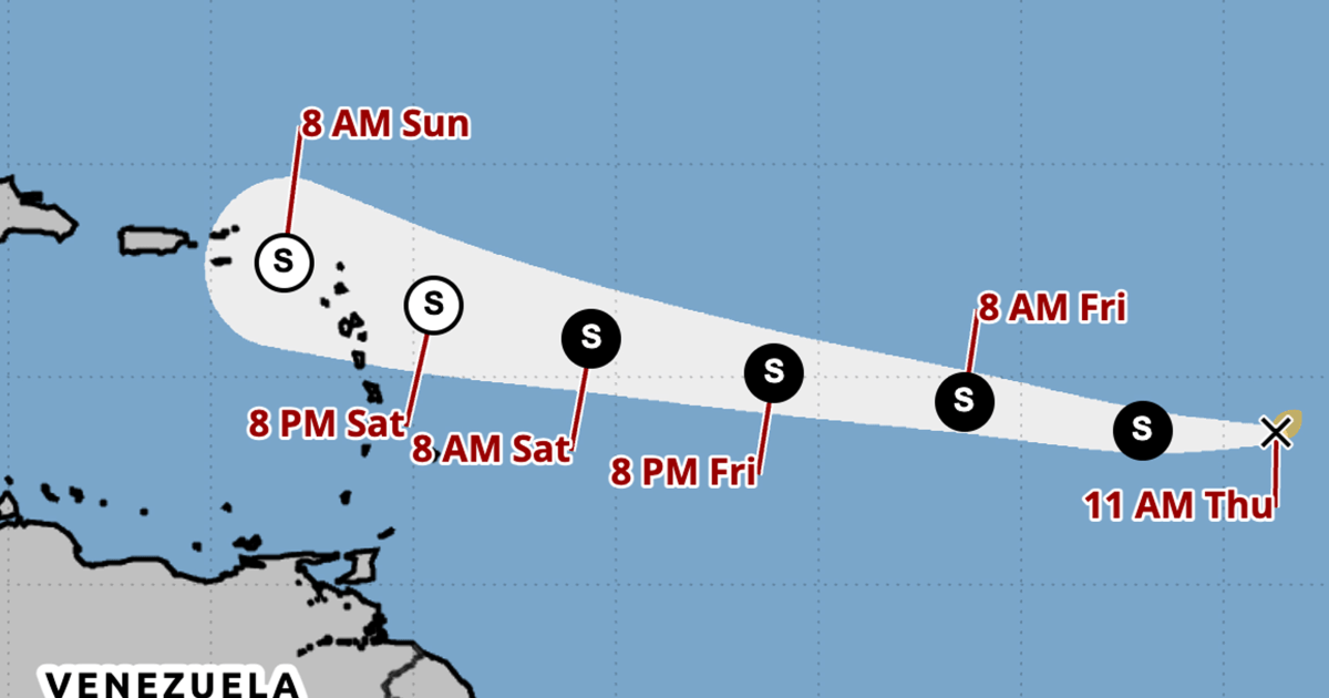 Tropical Storm Dolly forms in the Atlantic and could bring heavy rain to portions of the Caribbean