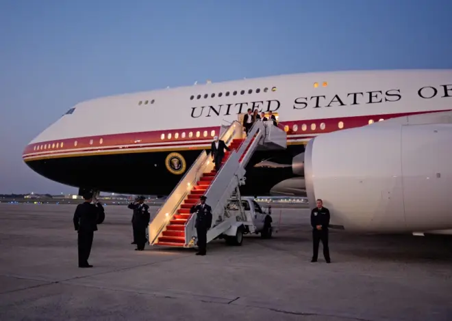 Trump will display an old Air Force One at his library, his son says, leaving Qatari jet’s fate unclear