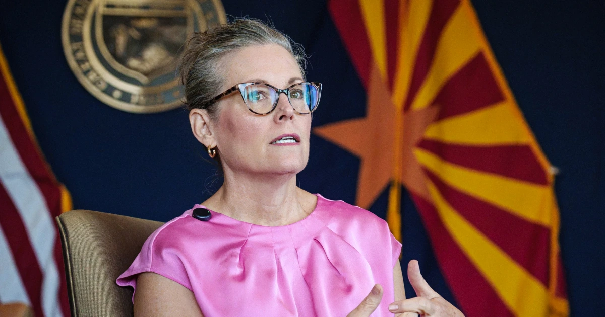 Democratic Gov. Katie Hobbs leans into a GOP-friendly message in battleground Arizona
